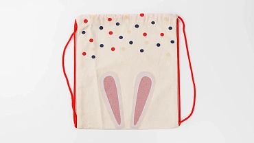 Сумка большая «Ушки» красный шнур