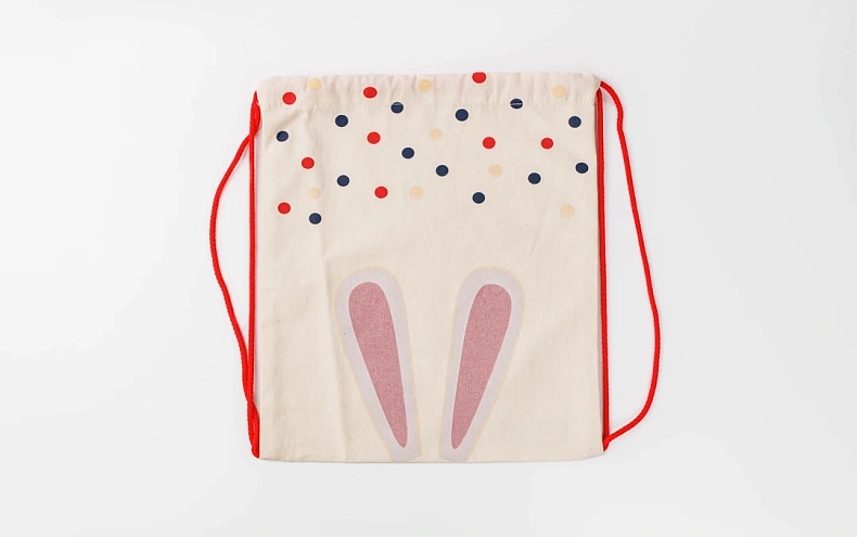 Сумка большая «Ушки» красный шнур