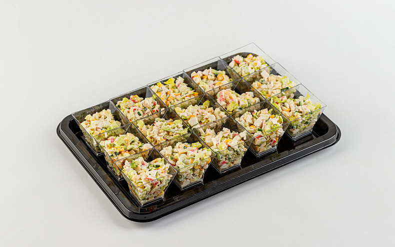 Салат «Крабовый» в фуршетных стаканчиках, 15 шт