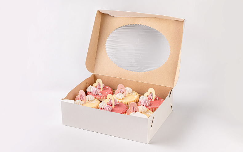 Набор мини тортиков «Сердечки», 6 шт